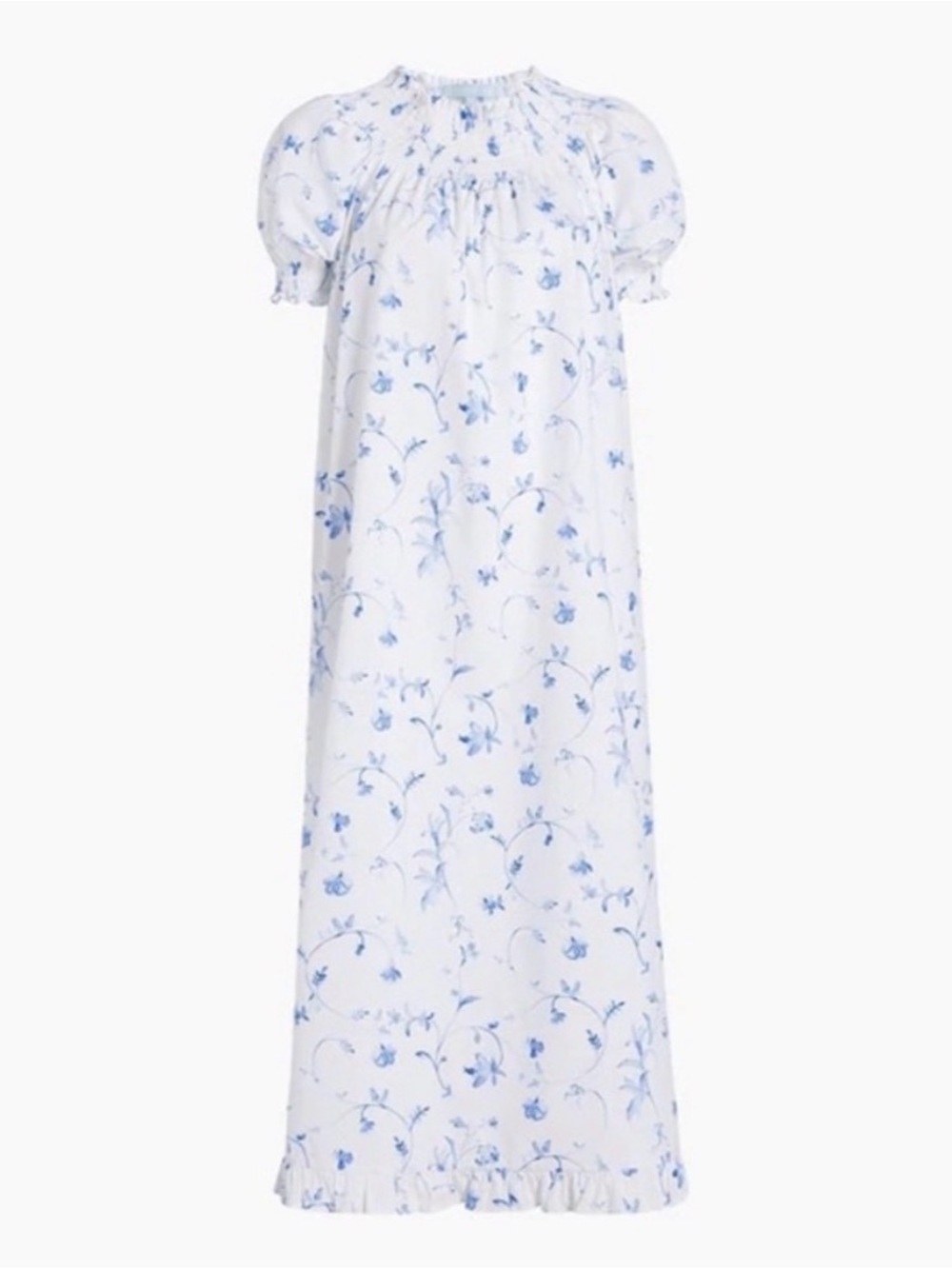 Hill House Caroline Nap Dress XS blue botanical - Like New